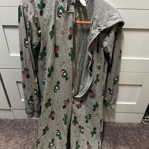 Divided Gray Cactus onesie